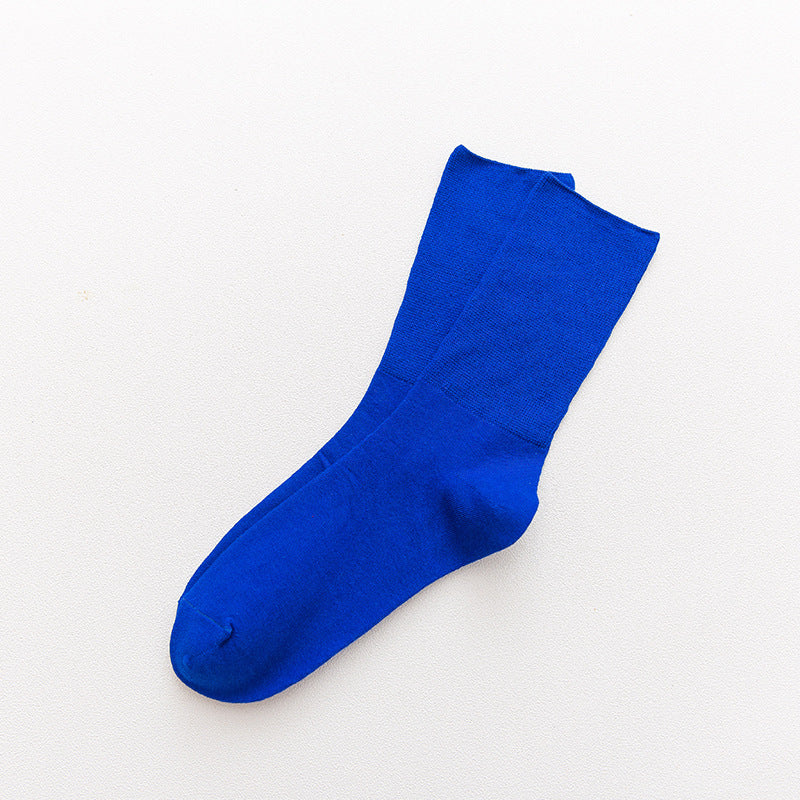 Candy color college wind pile socks