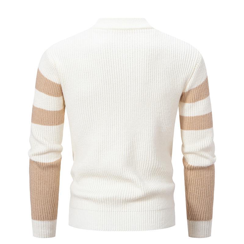 Herre Strikmode Farveblok Koreansk Stil Rullekrave Sweater Indersweater Mode