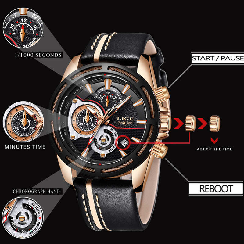 Fashion waterproof quartz watch