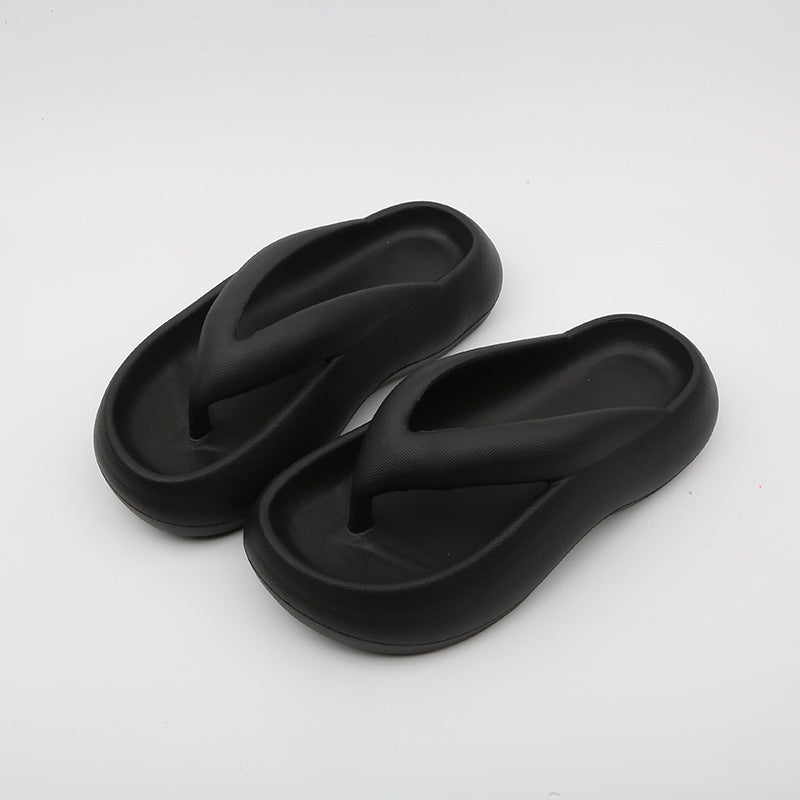 Black And White Cat Flip Flops Women's Outer Wear Thick Bottom