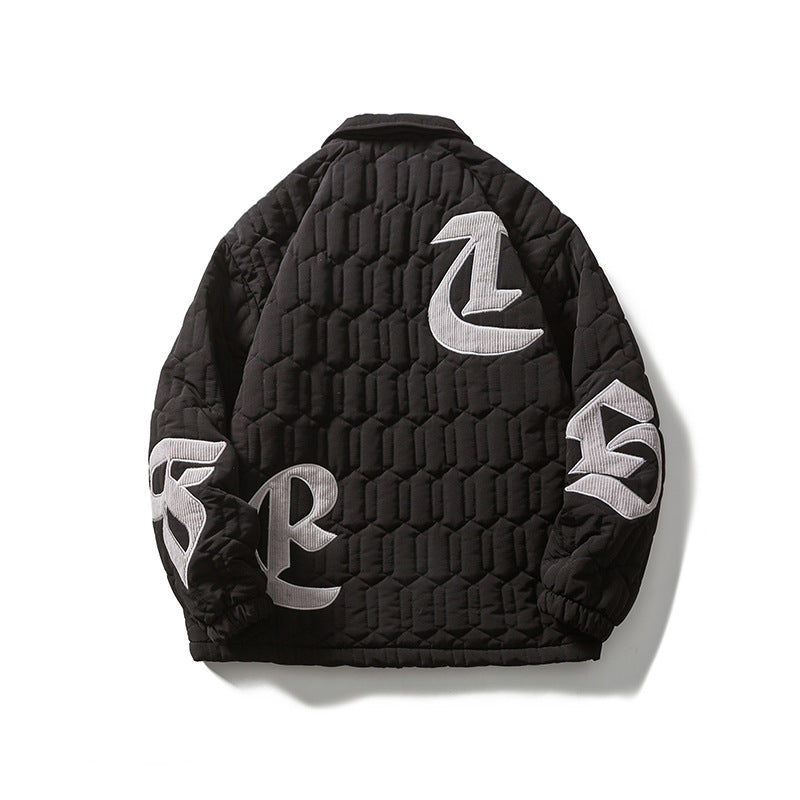 Men's Plastered Rhombus Jacket Padded Coat