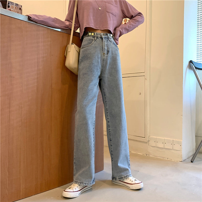 Women's Plus Size High-rise Wide-leg Jeans