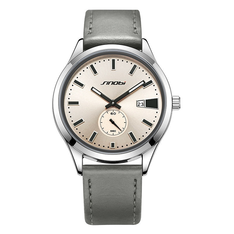 Casual Leather Belt Business Men's Quartz Watch