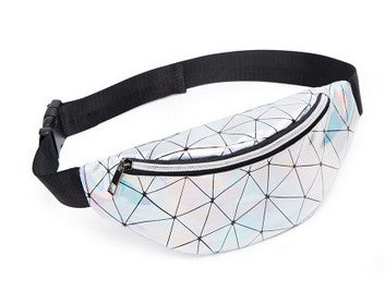 Cool colorful sequined diamond belt bag