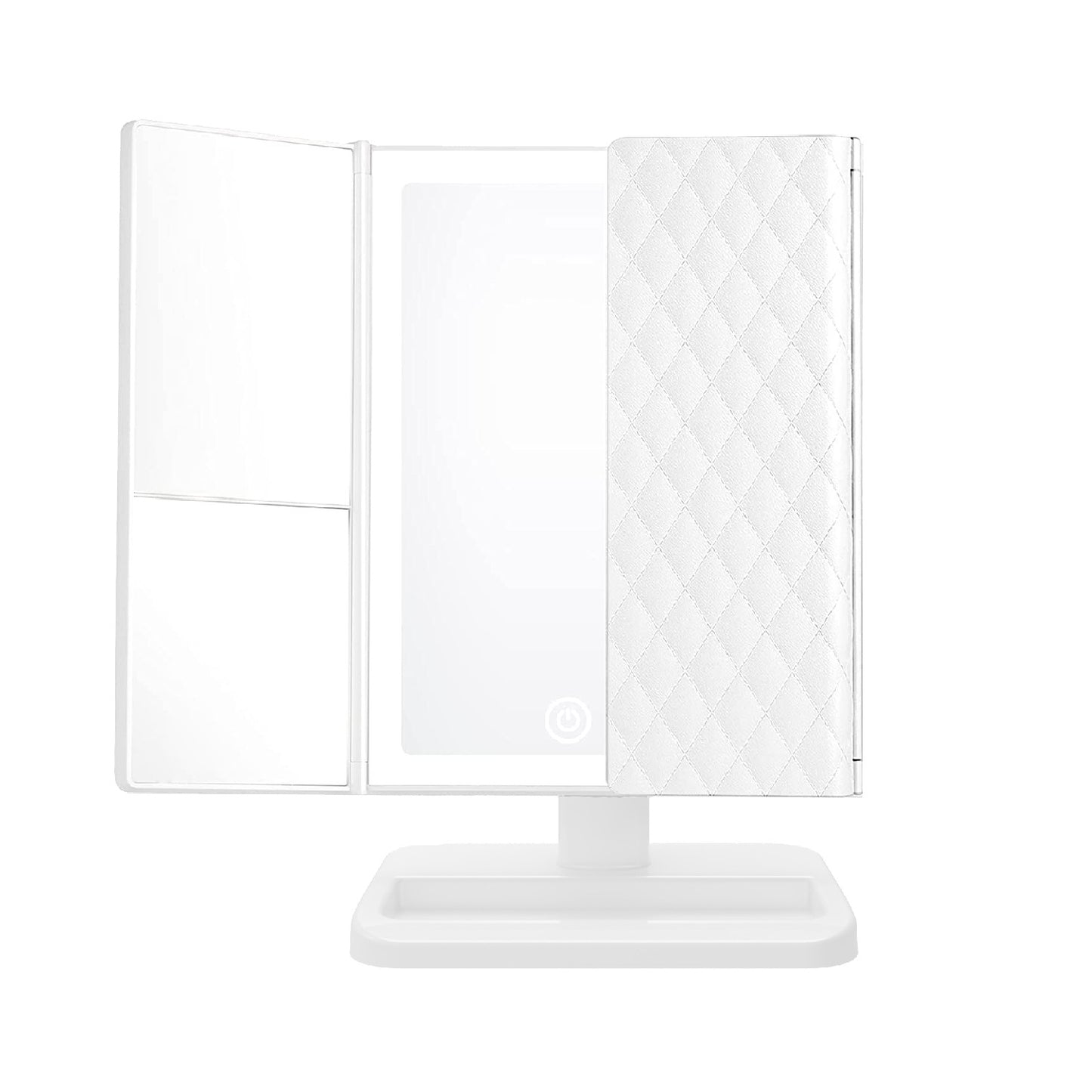 Desktop Fill Light With Light Folding Tri-fold Shell L Makeup Mirror