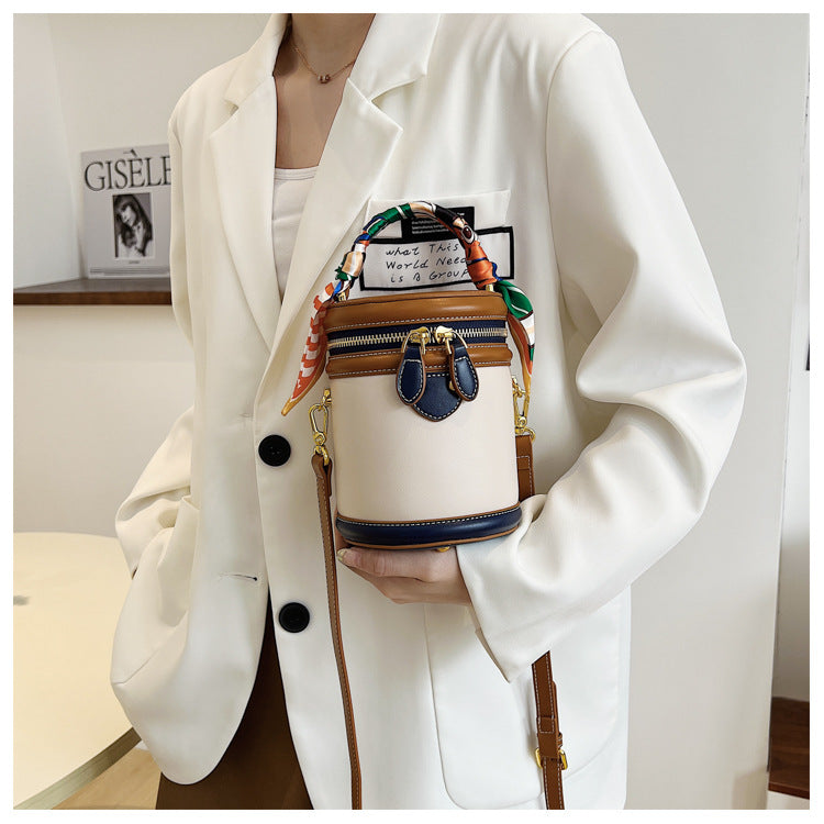 Special-interest Design Cylinder Portable Messenger Bag