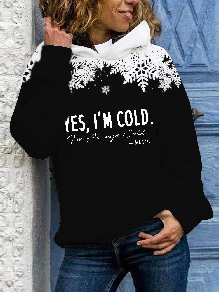 New Animal Print Hooded Women's Sweater