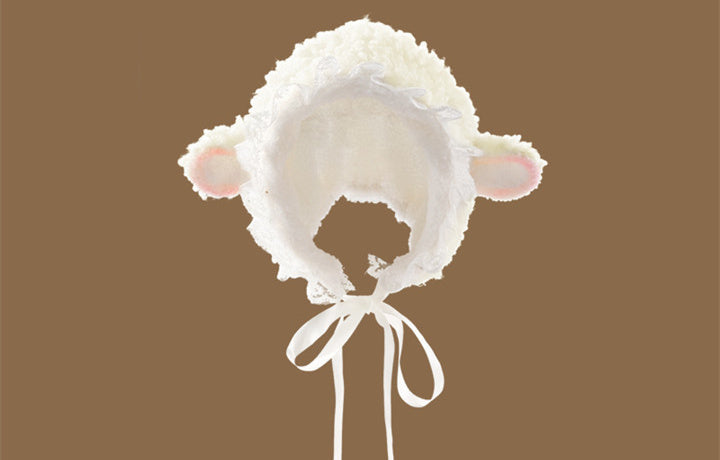 Cute And Sweet Sheep Baa Baa Ear Hat Plush To Keep Warm