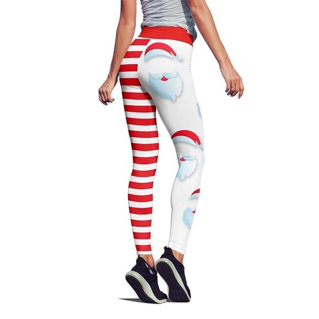 Christmas Leggings Printed Women High Waist Sweatpants