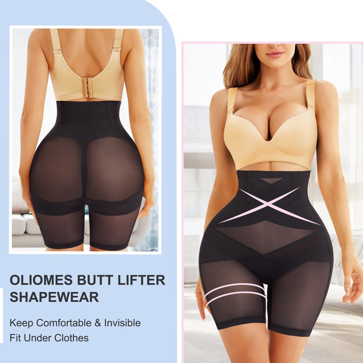 Plus Size Shaping Pants High Waist Tummy Control