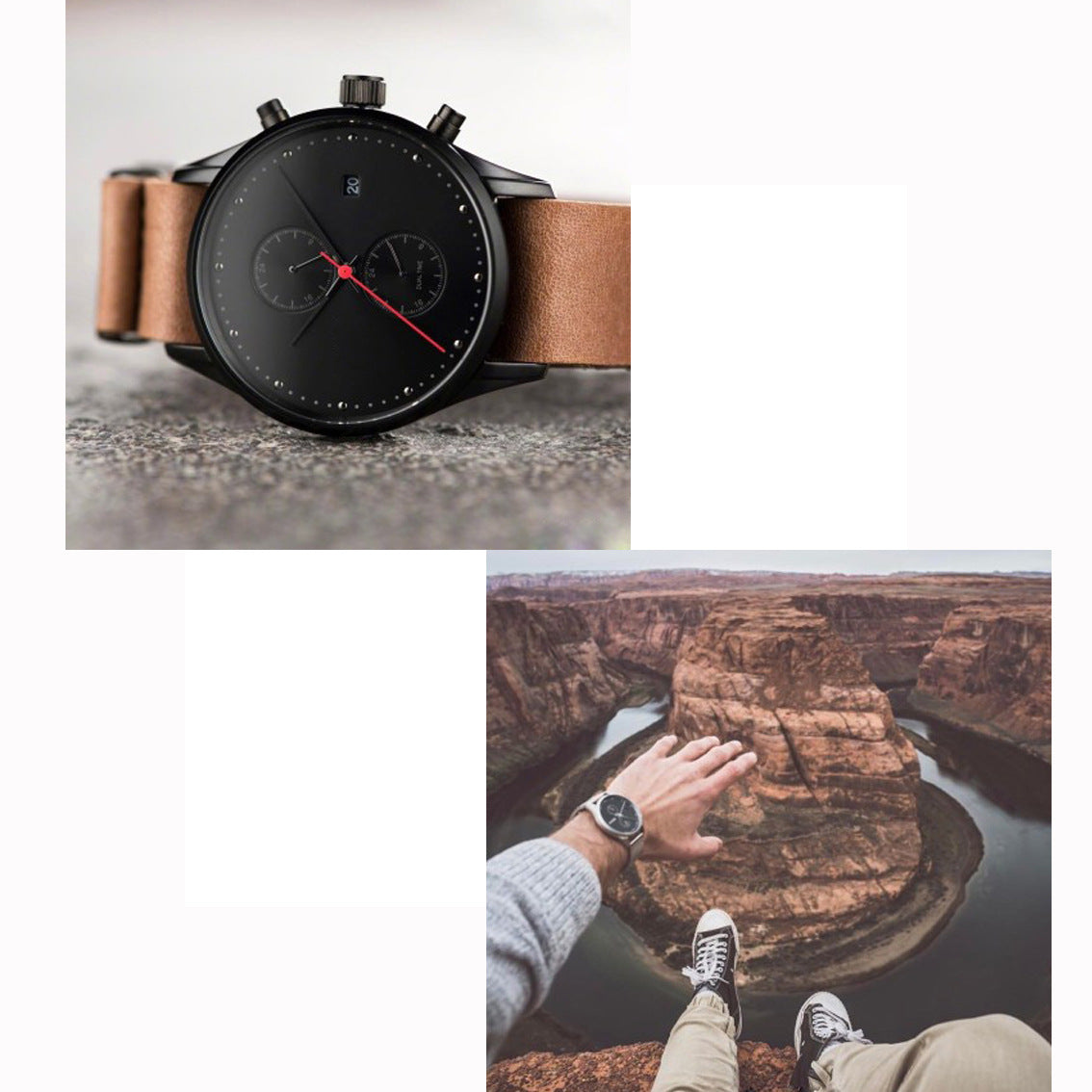 Trendy and simple men's quartz watch