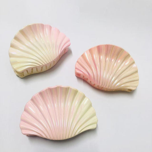 Iridescent Shell Hair Clip In Vibrant Ocean Design