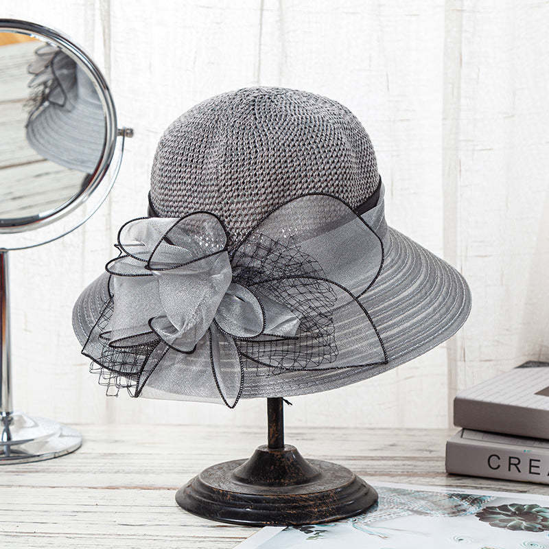 Women's Summer Sunshade Sunscreen Big Brim Knitted Hat
