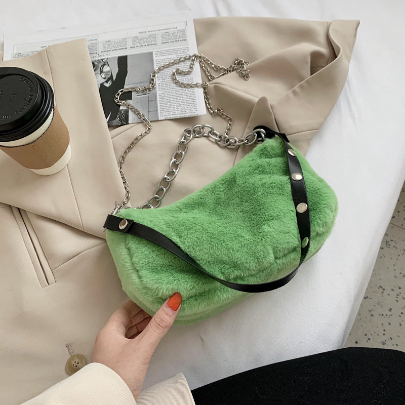 Small Women's Single Shoulder Crossbody Portable Hair Bag