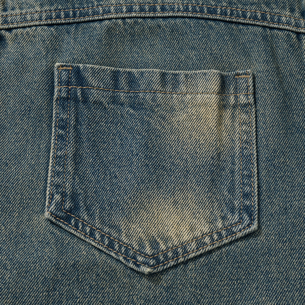 American Workwear Stitching Denim Coat