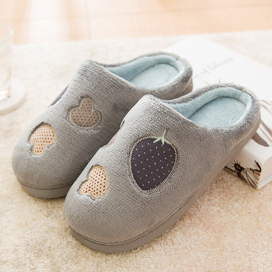 Non-slip home thick-soled cotton slippers
