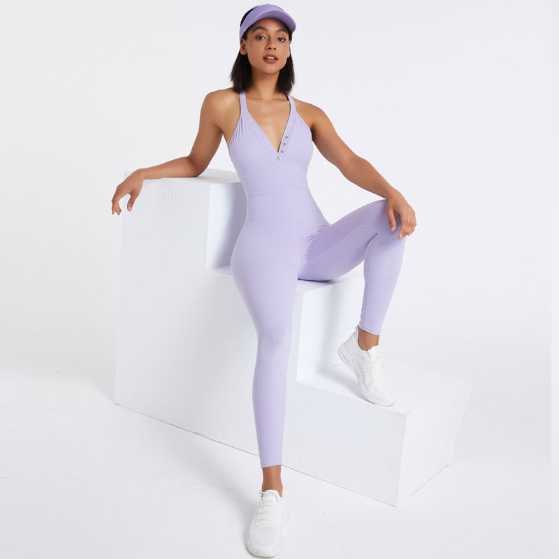 Nude Fitness Dance Ballet Onesie Jumpsuit