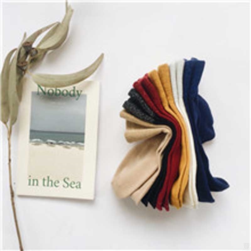 Winter fashion warm solid color flash socks
