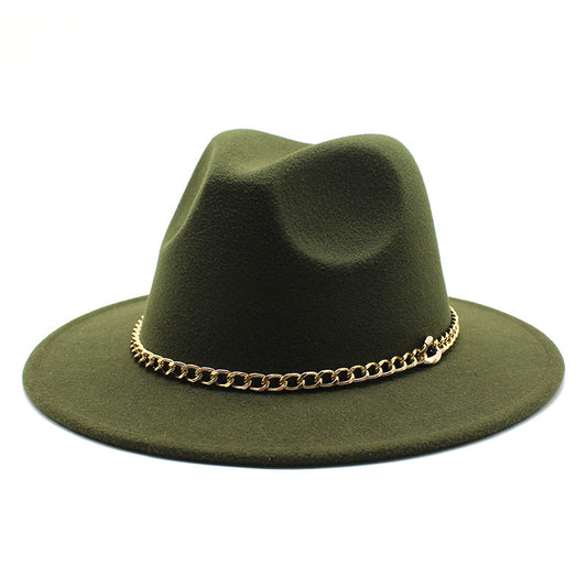 Broad-brimmed Hat Fashion Flat Brim Top Hat Men Women