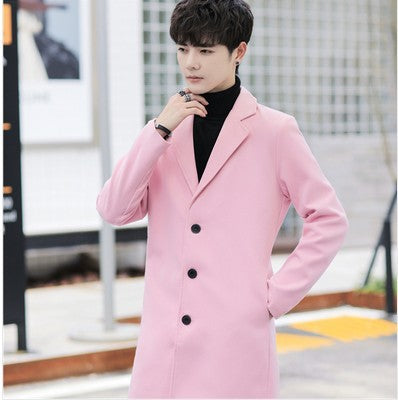Men's wool coat Korean version slim