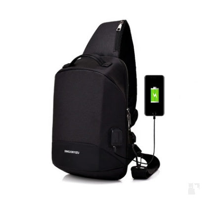 Anti-theft chest bag fashion casual USB rechargeable multi-function shoulder bag