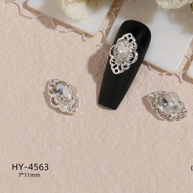 New Nail Beauty Butterfly Silver Metal Alloy Rhinestone DIY Ornament Accessories