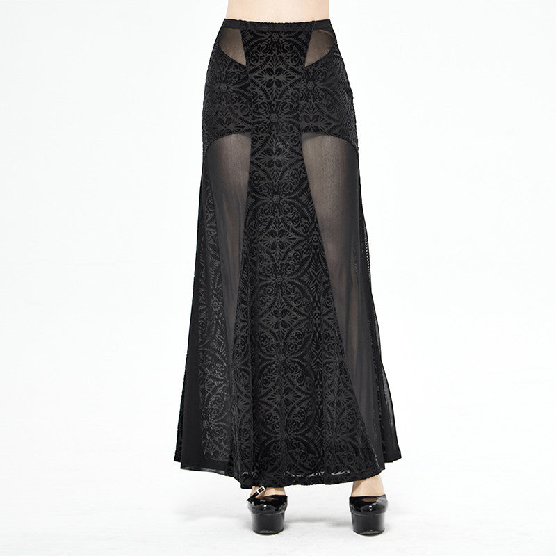 Lady's Court Cross-shaped See-through Skirt