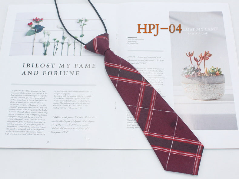 Japanese College Jk Plaid Tie Free Style