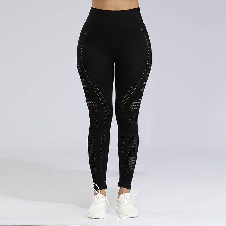 Jacquard seamless cropped trousers