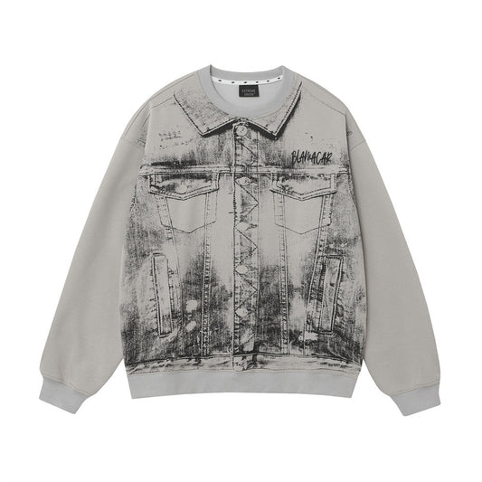Casual Design Sense Niche Street Trendy Long-sleeve Sports Top