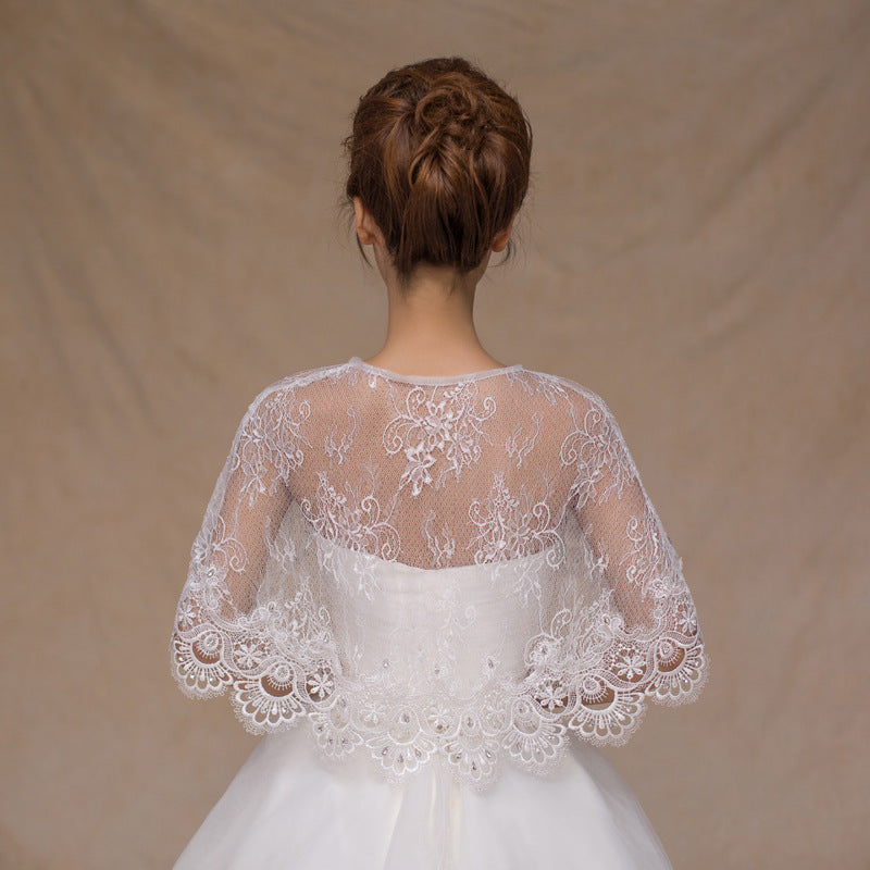 Water soluble lace shawl