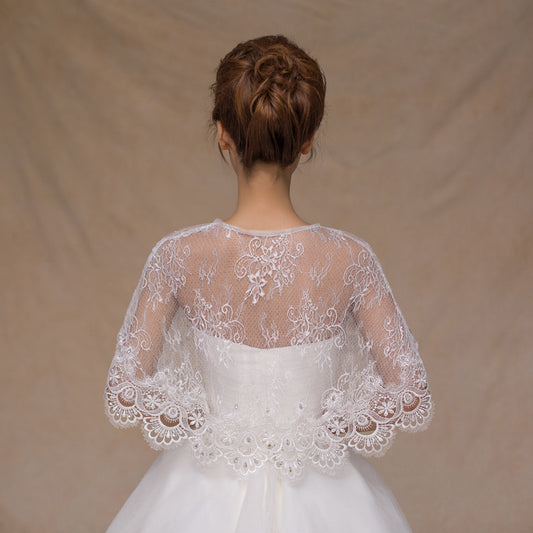 Water soluble lace shawl
