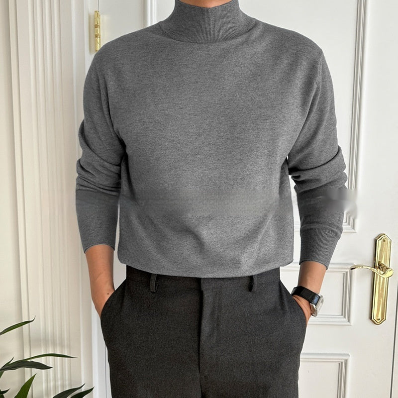 Men's Business Pullover Mock Neck Sweater