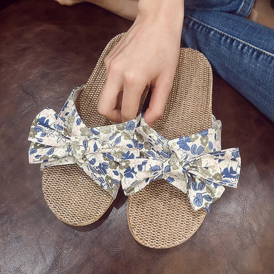 Bow Sweet Non-slip Home Floor Sandals And Slippers
