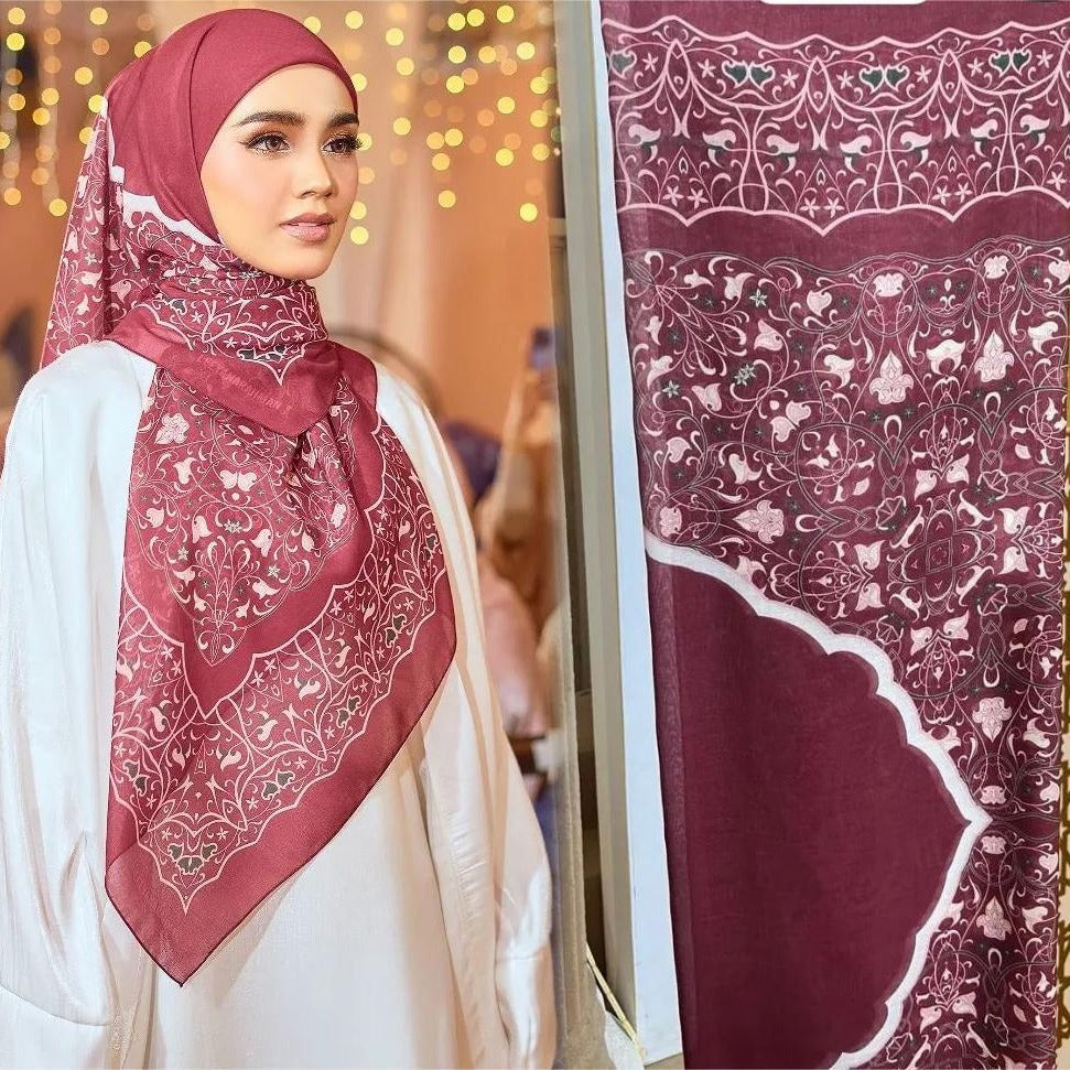 Malay Headscarf Tencel Cotton Square Scarf Pattern Headscarf