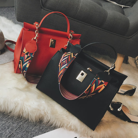 In The Spring Of New Handbag Korean Color Strap Shoulder Bag Handbag Shoulder Lock Casual Fashion