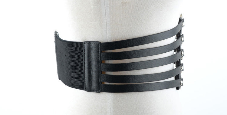Punk personality rivet girdle