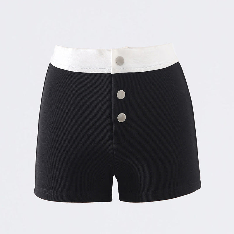 Women's Fashion Colorblock Casual Shorts