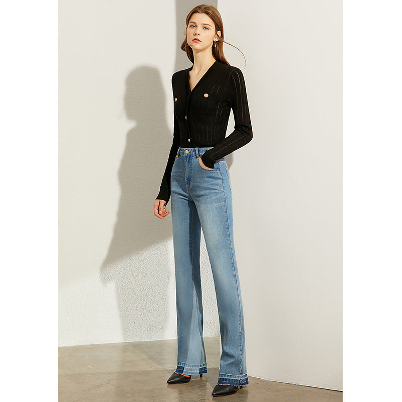 Trendy all-match flared jeans