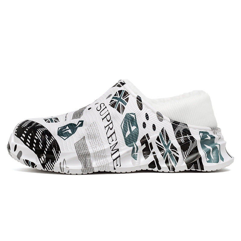 Women's Indoor Home Waterproof Bag With Cotton Slippers