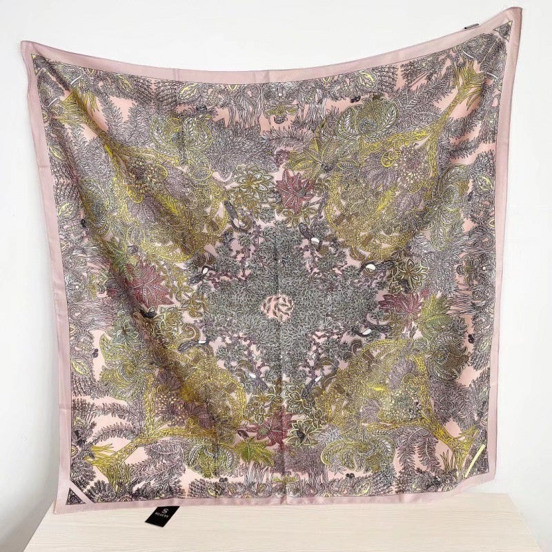 Women's Silk Scarf Strap Retro Tube Top Sun Protection