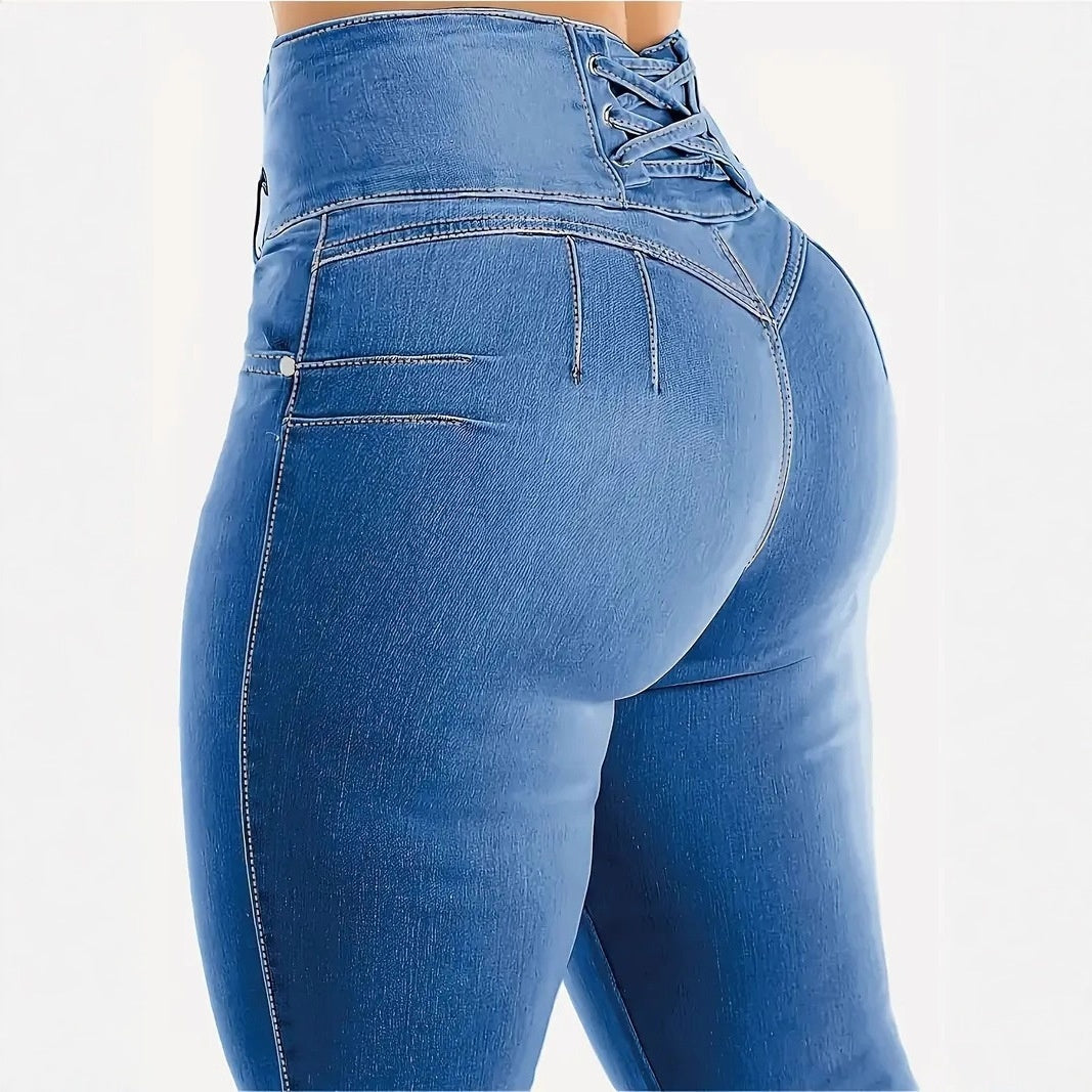 Women's High Waist Tight Stretch Shaping And Hip Lifting Jeans