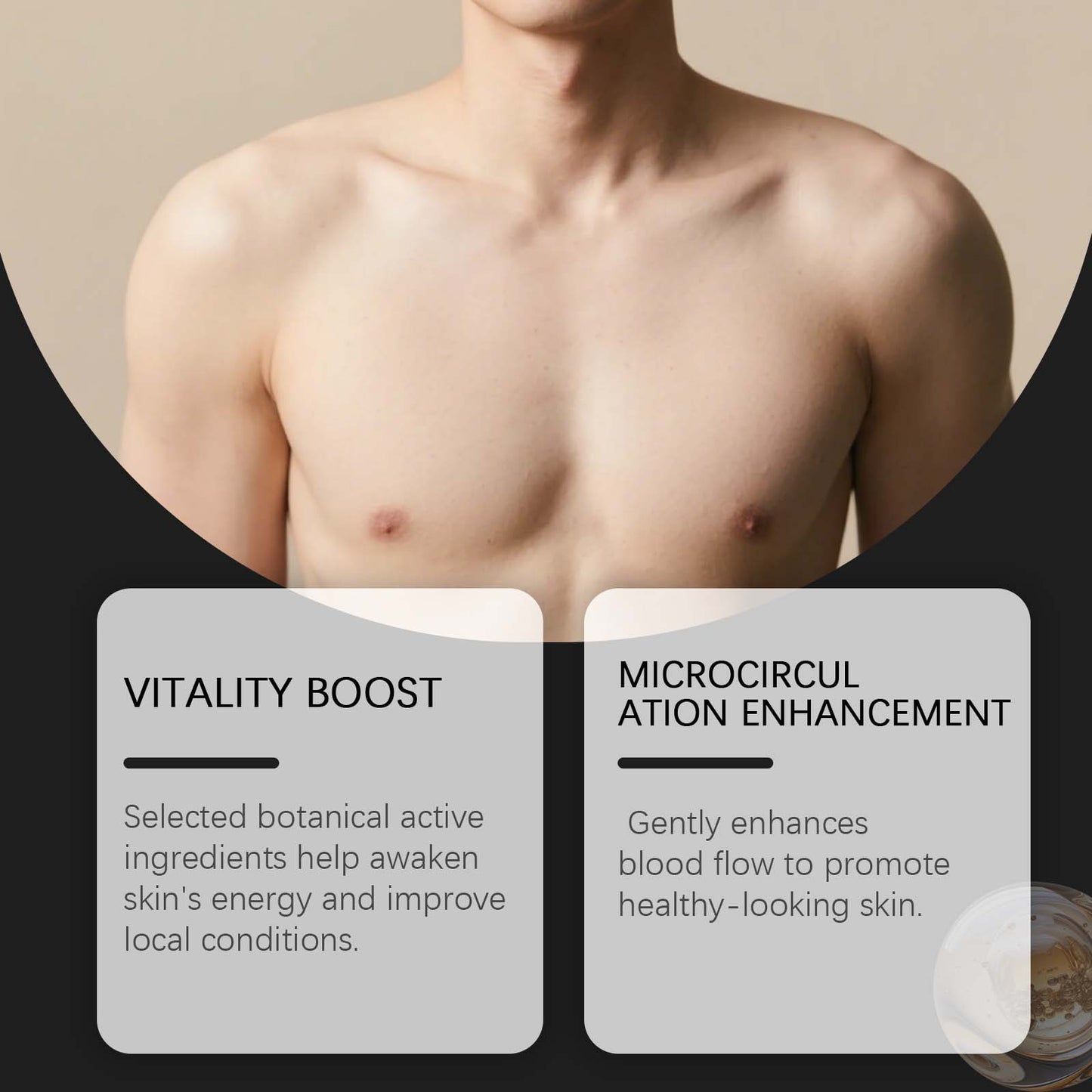 Gentle Nourishment For Men's Local Skin, Comfortable State, Applying Care Cream