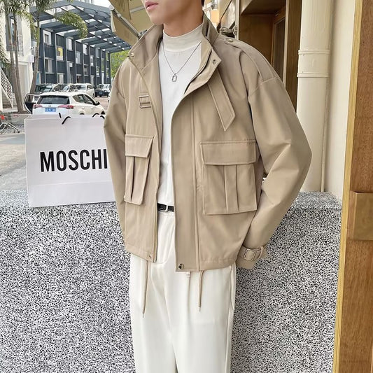 Handsome Fake Two-piece Japanese-style Retro Jacket Coat