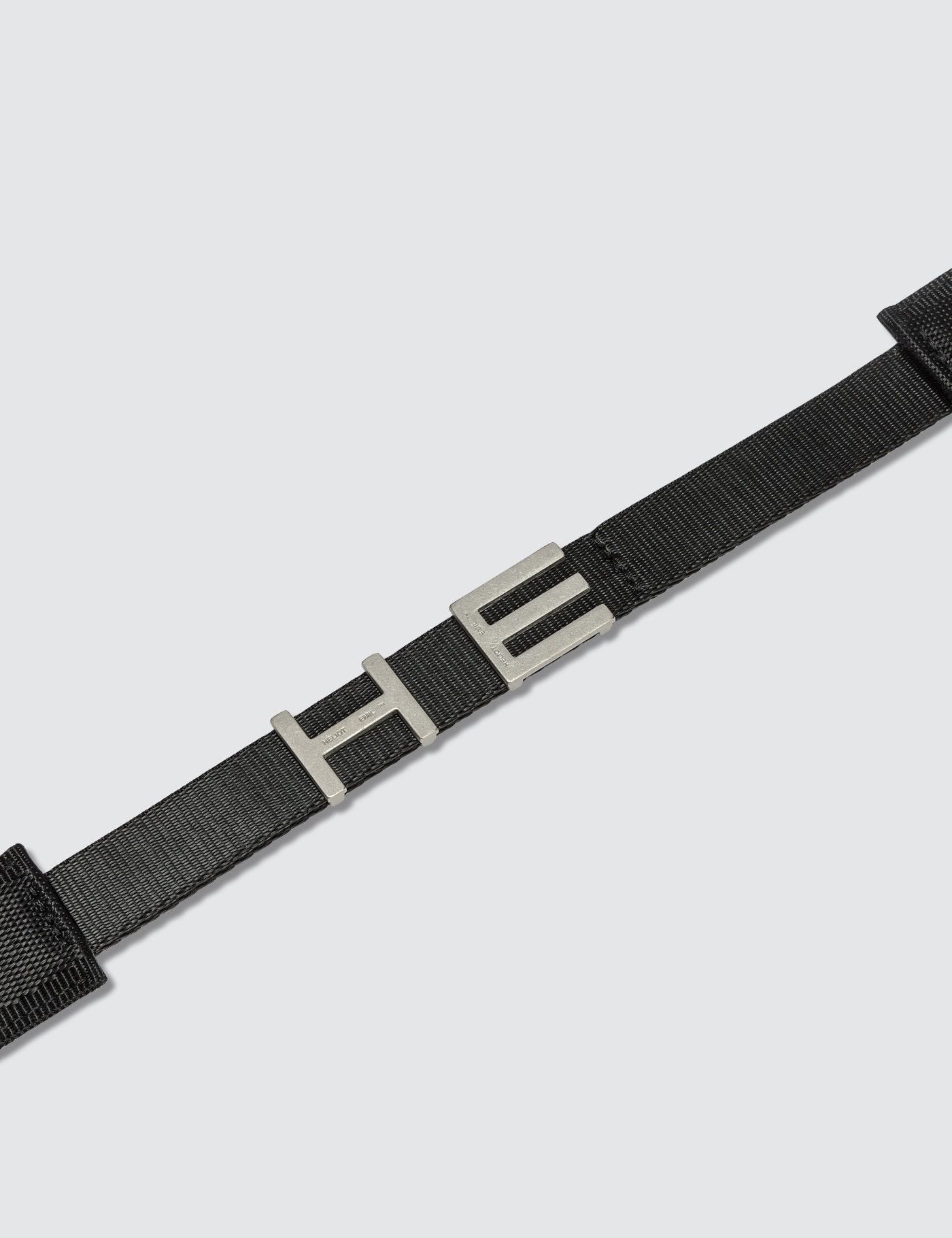 Black Functional Metal Buckle Letter Belt