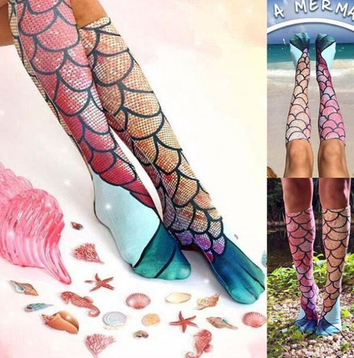 New seaside hot spring vacation mermaid socks Bikini swimsuit wild accessories seaside photo in stockings tide