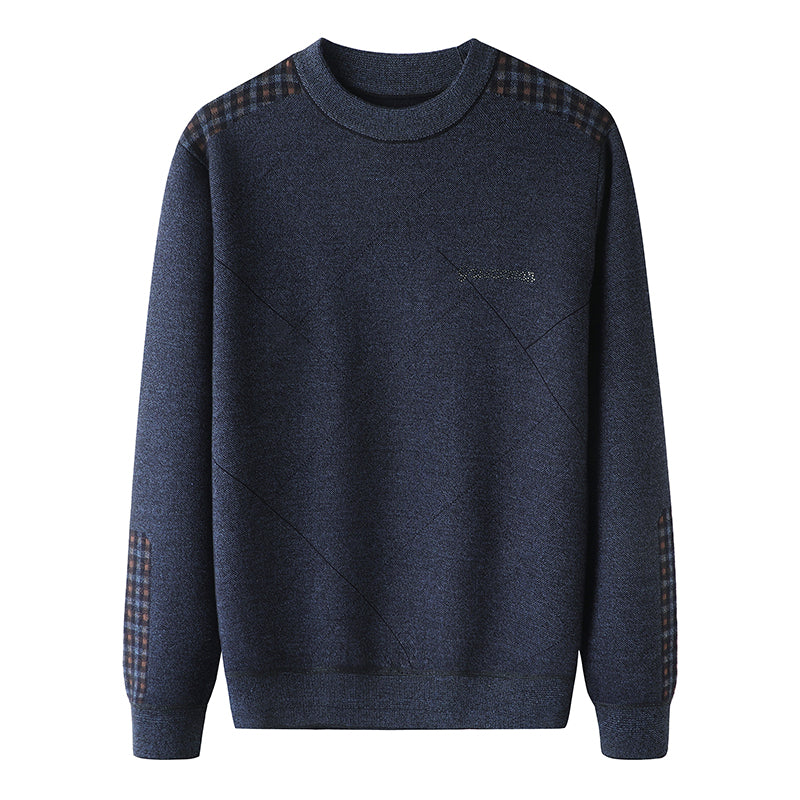 Aokang Plus Velvet Padded Dad Outfit Autumn And Winter Sweater