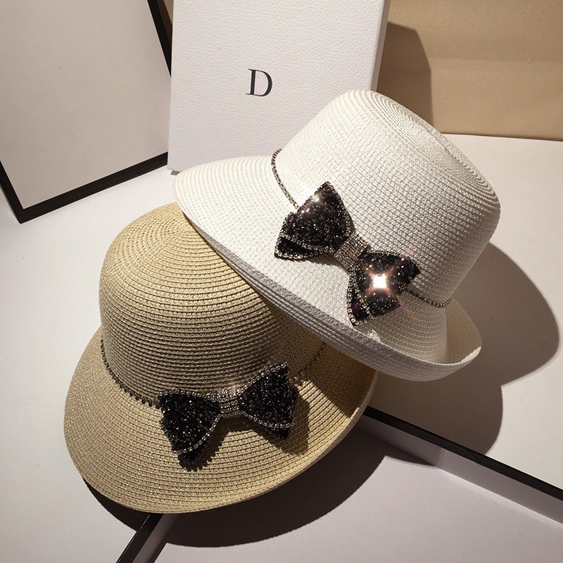 Diamond Bow Literary Elegance Sun Protection Cold Water Jug Cap