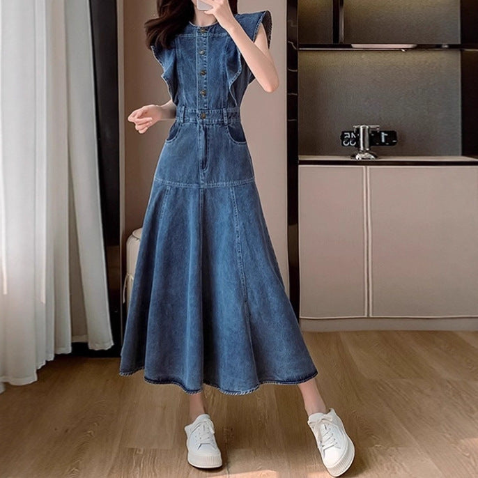 Elegant And Chic Denim Dress For Women