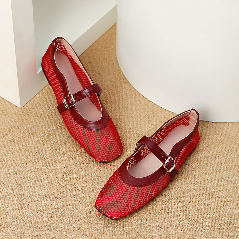 Summer Mesh Shoes Women's Breathable Shoes New Hollow Out Pumps